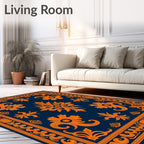 Ornate Floral Swirls Pattern Rug