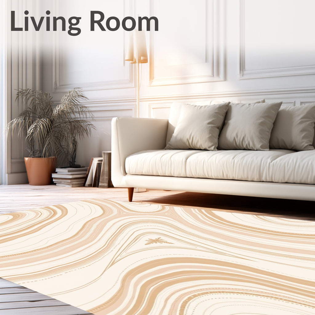 Abstract Agate Organic Lines Design Rug
