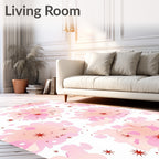 Pink Cloud Stars Design Rug