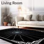 Abstract Radial Starburst Design Rug