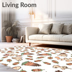 Organic Shapes Botanical Pattern Rug