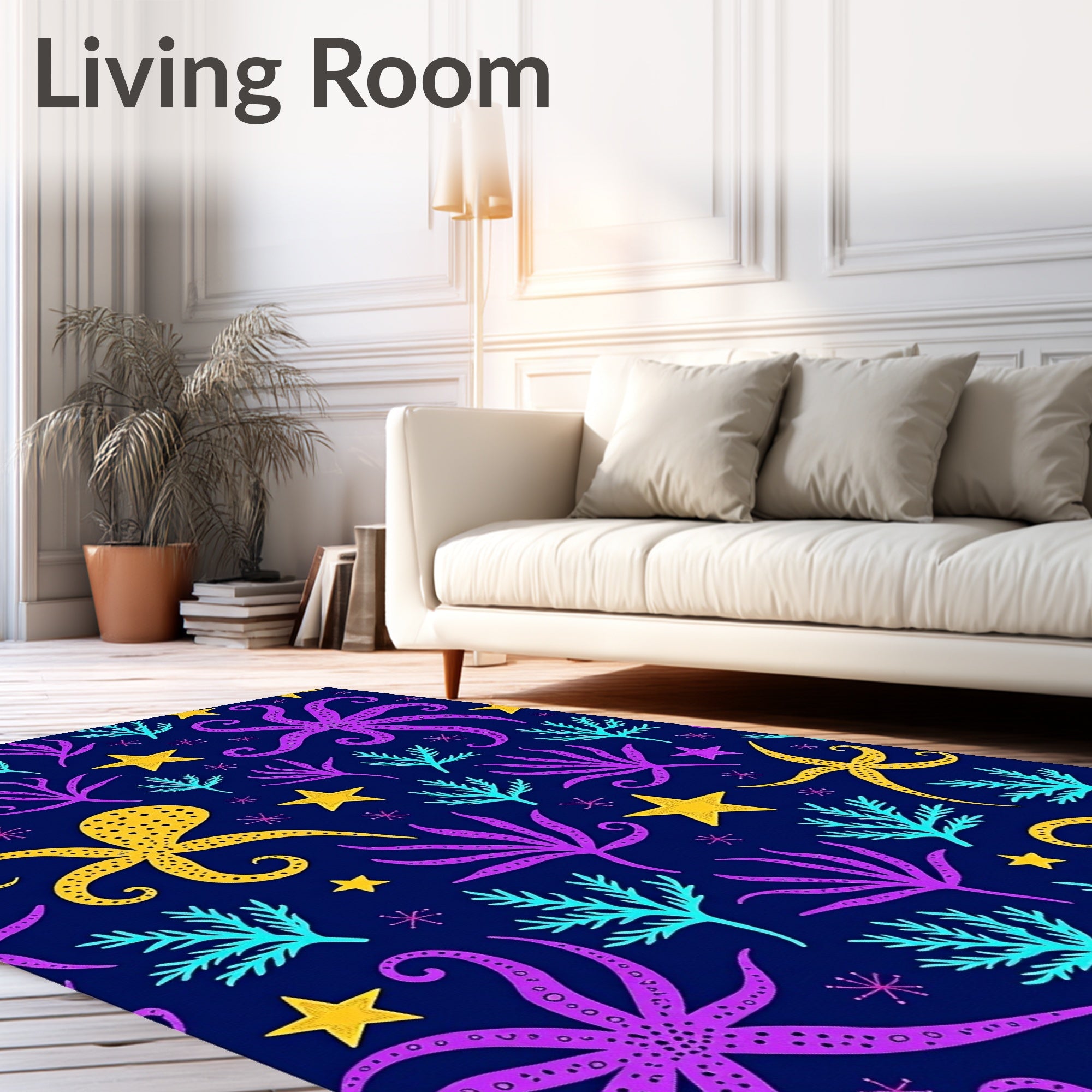 Oceanic Octopus And StarfishPattern Rug