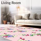 Whimsical Floral Vine Design Rug