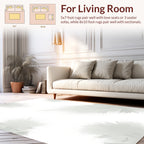 Light Gray Botanical Bloom Pattern Rug