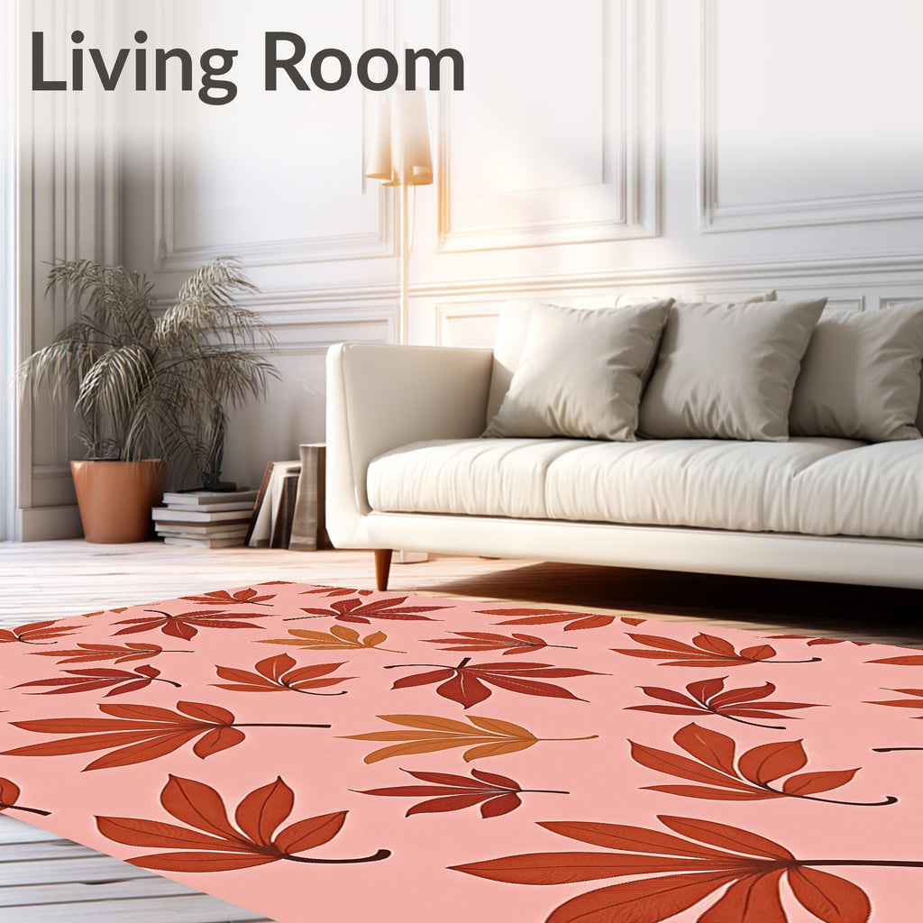 Autumn Leaves Pattern Design Rug