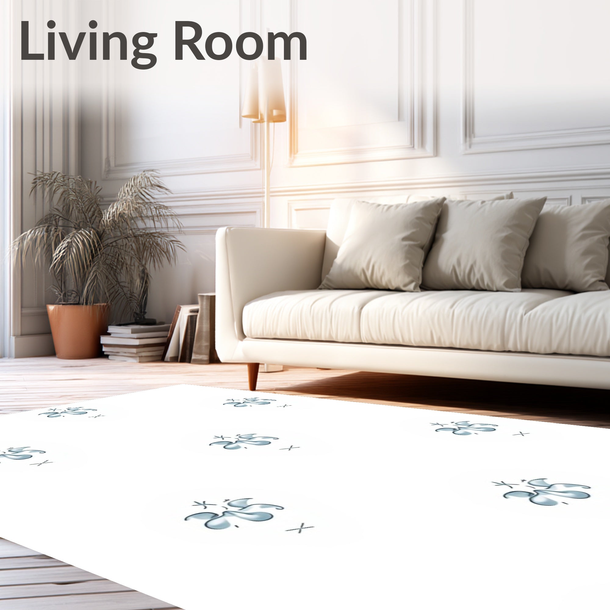 Subtle Abstract Floral Pattern Rug