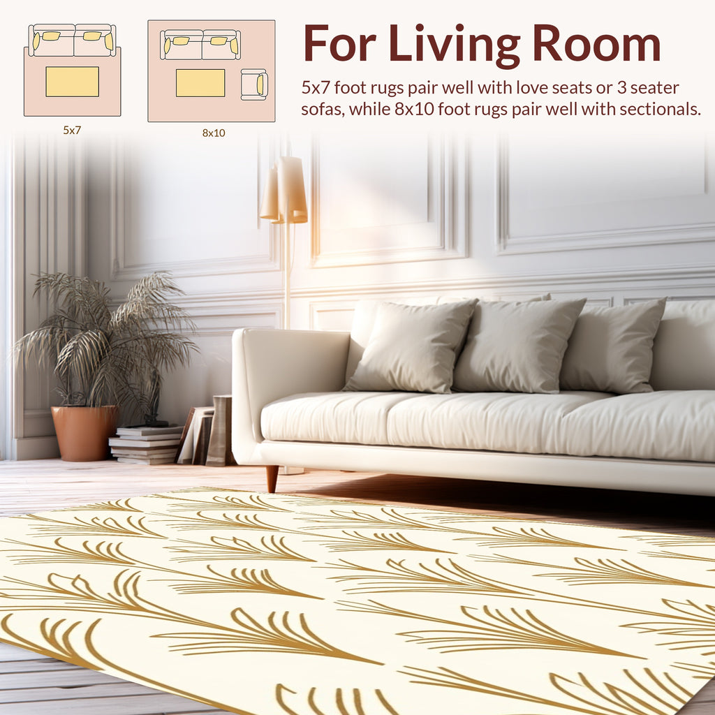 Art Deco Feather Style Rug