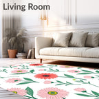 Whimsical Floral Vines Pattern Rug