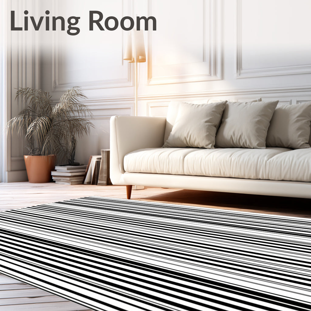 Bold Vertical Stripe Pattern Rug