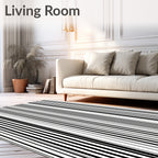 Bold Vertical Stripe Pattern Rug