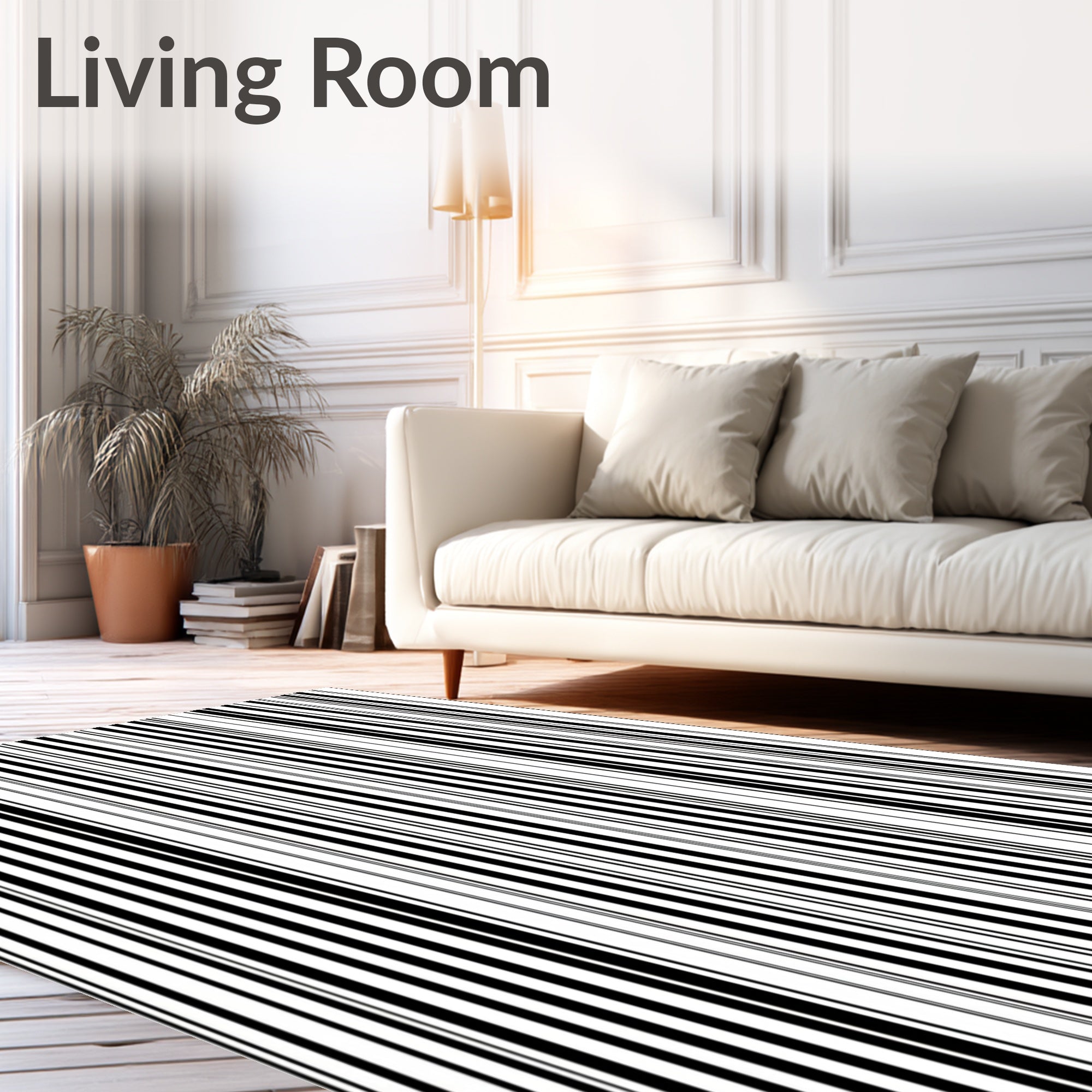 Bold Vertical Stripe Pattern Rug