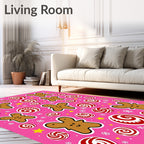 Cute Gingerbread Cookie Patterns Rug