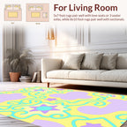 Playful Stars Swirls Abstract Rug