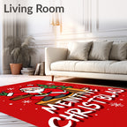 Merry Christmas Santa Claus Pattern Rug
