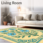Floral Garden Border Design Rug