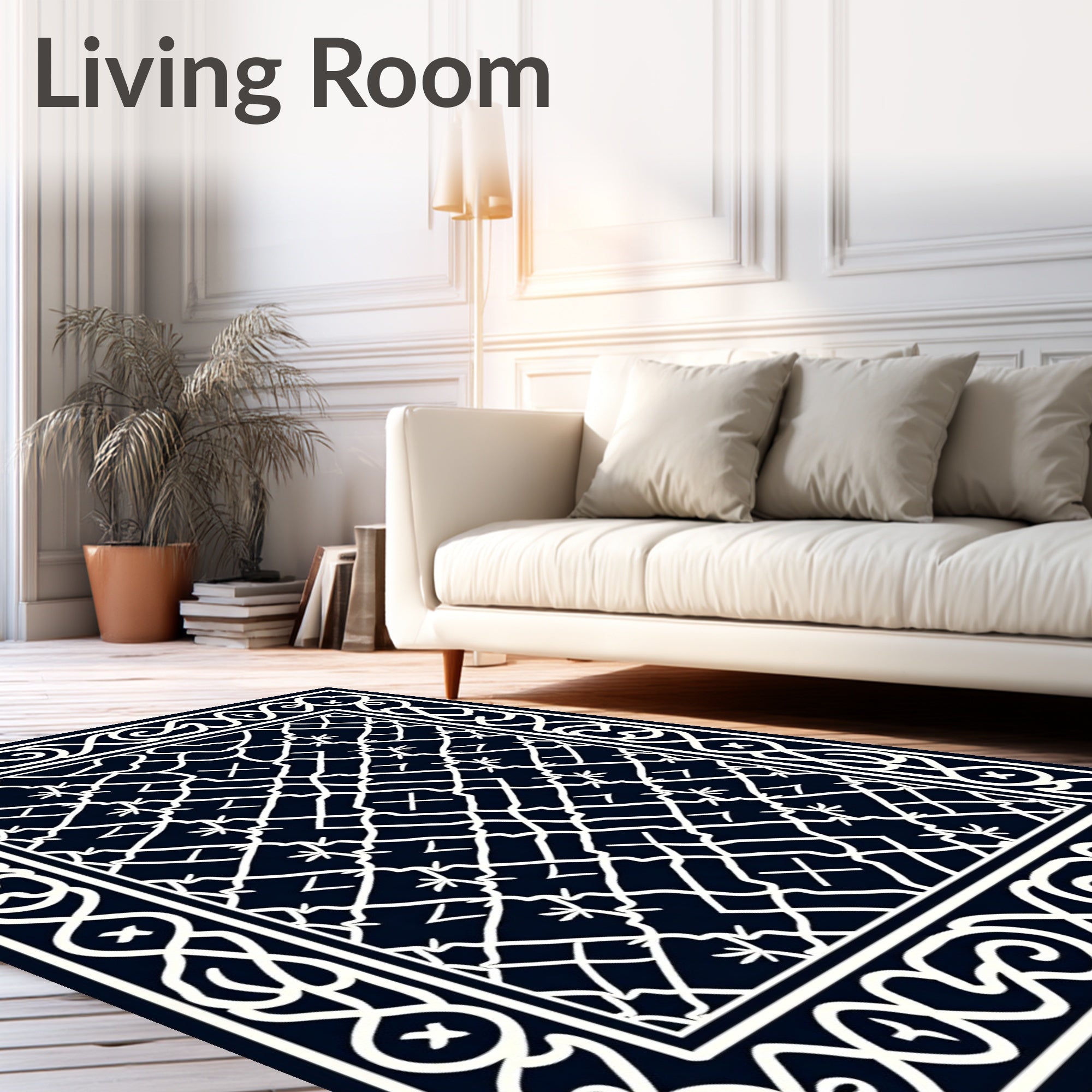 Intricate Tribal Geometric Design Rug