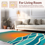 Ocean Wave Sunset Abstract Design Rug