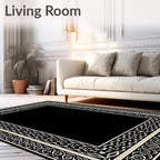 Ornate Geometric Border Design Rug