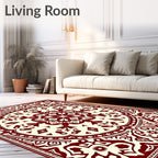 Ornate Geometric Mandala Pattern Rug
