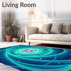 Cosmic Swirl Abstract Design Rug