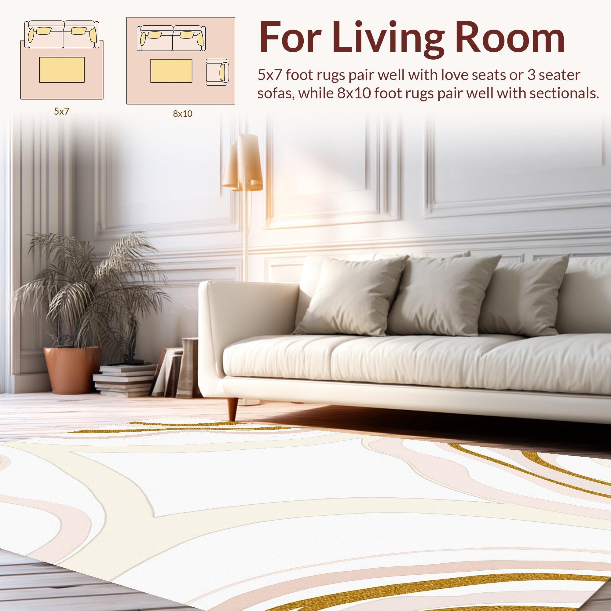 Soft Geo Agate Pattern Rug