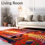 Enchanting Forest Path Autumn Vista Rug