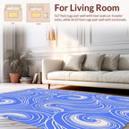 Blue Swirls Abstract Pattern Rug