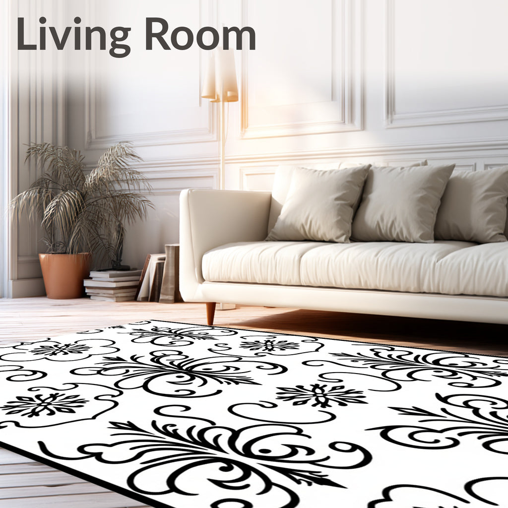 Classic Floral Scrollwork Pattern Rug