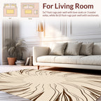 Abstract Organic Sunburst Lines Rug