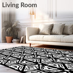 Abstract Geometric Tribal Pattern Rug