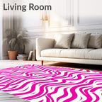 Hot Pink Swirl Pattern Rug