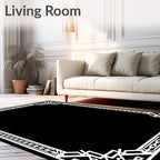 Art Deco Geometric Stripe Pattern Rug