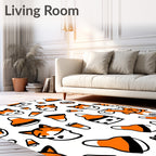 Cute Halloween Animals Candy Pattern Rug