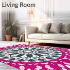 Modern Mandala Floral Pattern Rug