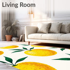 Citrus Grove Yellow Pattern Rug