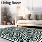 Abstract Organic Line Art Pattern Rug