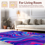 Vibrant Abstract Swirl Pattern Rug