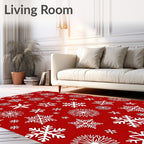 Snowflake Winter Wonderland Pattern Rug