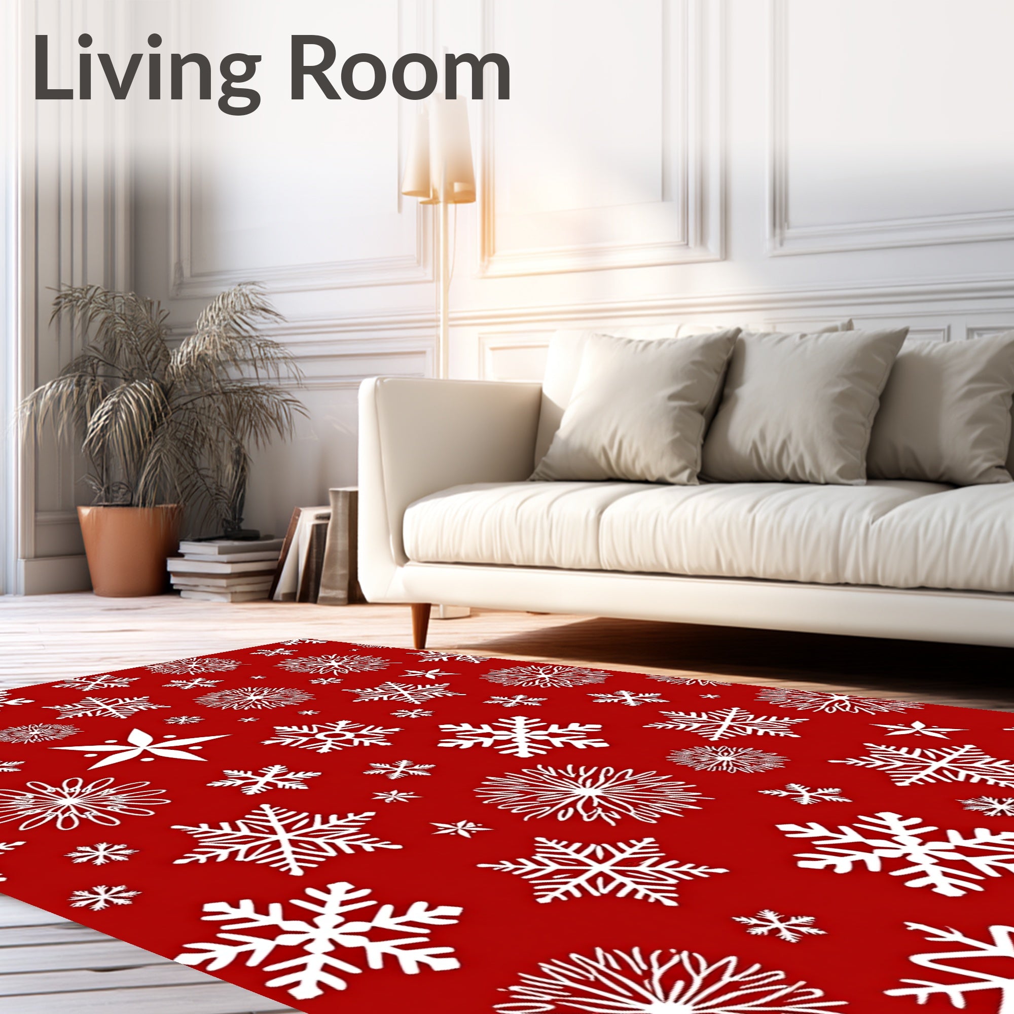 Snowflake Winter Wonderland Pattern Rug