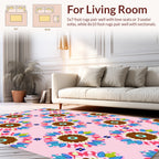 Colorful Floral Medallion Pattern Rug
