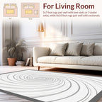 Swirl Patterned Abstract Gray Rug