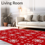 Winter Snowflake Holiday Design Rug