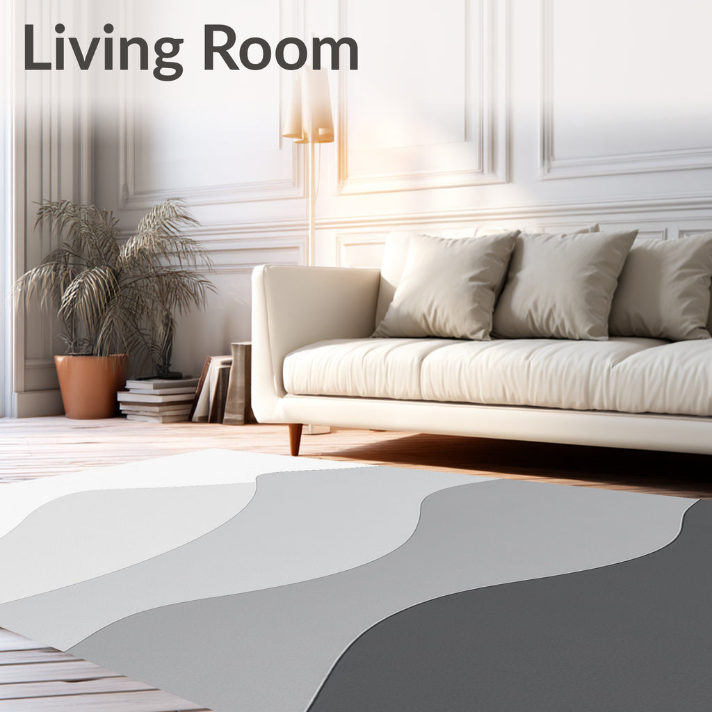 Subtle Layered Gray Hill Design Rug