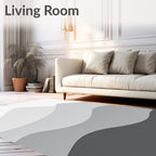Subtle Layered Gray Hill Design Rug