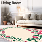 Vibrant Floral Vine Pattern Rug