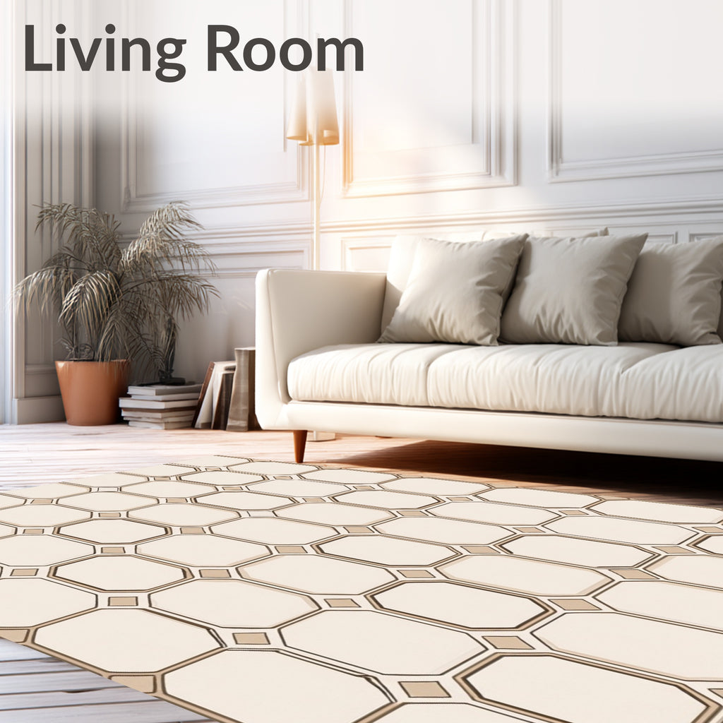 Classic Octagon Square Pattern Rug