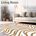Abstract Wavy Striped Pattern Rug