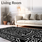 Intricate Line Art Symmetry Rug