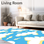 Whimsical Cloud Sky Pattern Rug