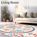 Ornate Floral Medallion Design Rug